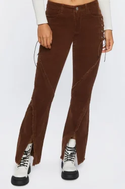 Corduroy Lace-Up Pants