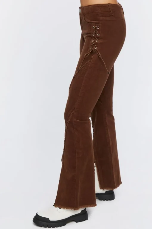 Corduroy Lace-Up Pants