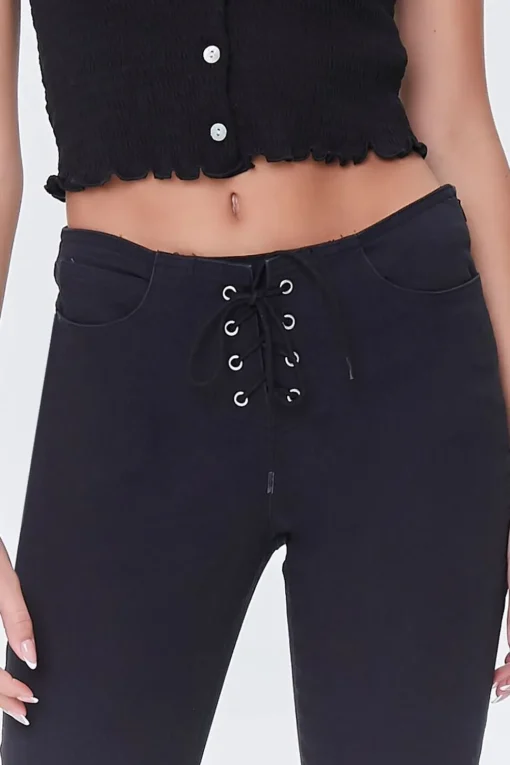 Corduroy Lace-Up Pants