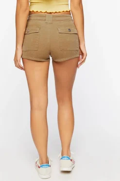 Corduroy Mid-Rise Shorts