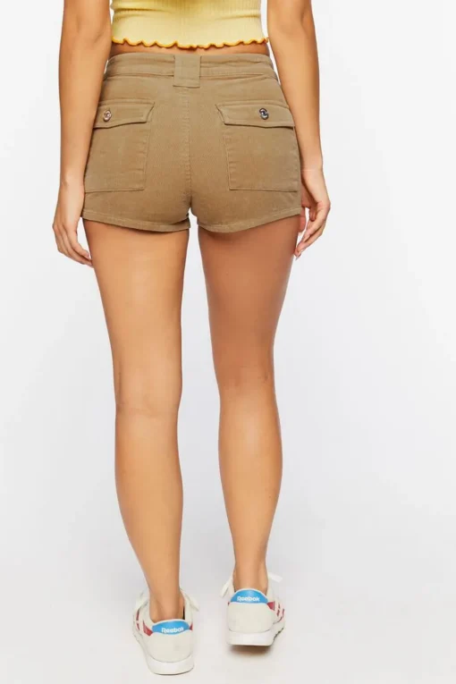 Corduroy Mid-Rise Shorts