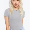 Cotton-Blend Tee Bodysuit