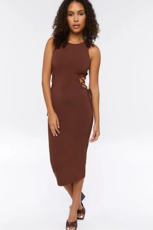Crisscross Cutout Midi Dress