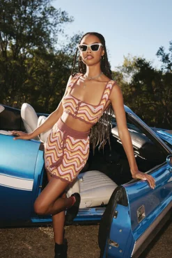 Crochet Chevron Crop Top