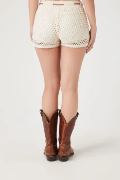 Crochet Drawstring Shorts
