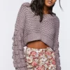 Cropped Chunky Knit Sweater
