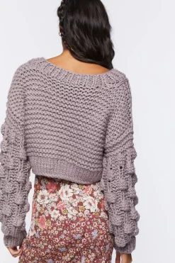 Cropped Chunky Knit Sweater