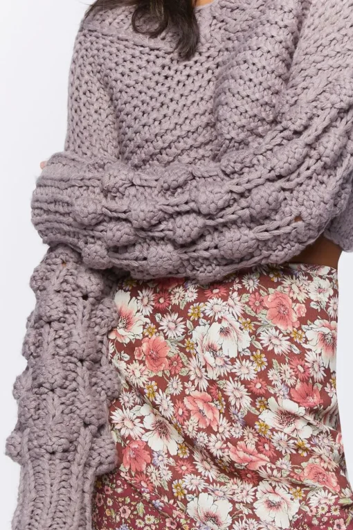 Cropped Chunky Knit Sweater