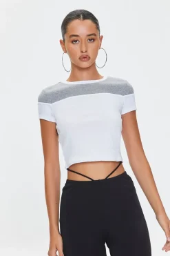 Cropped Colorblock Tee