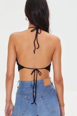 Cropped Crochet Halter Top
