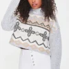 Cropped Geo Print Sweater