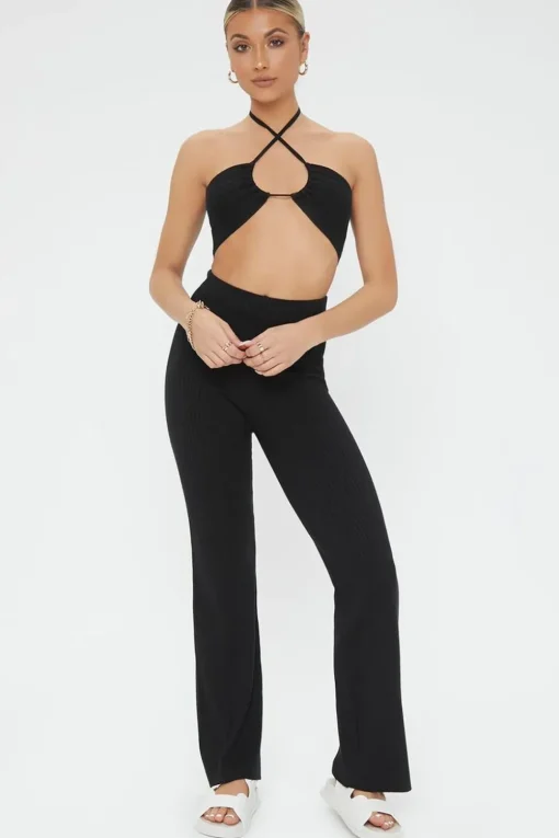 Cropped Halter Top & Pants Set