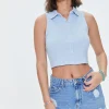 Cropped Sleeveless Shirt