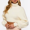 Cropped Turtleneck Sweater
