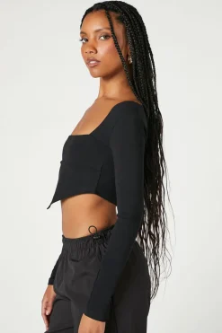 Cropped V-Hem Top