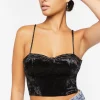 Crushed Velvet Bustier Cami