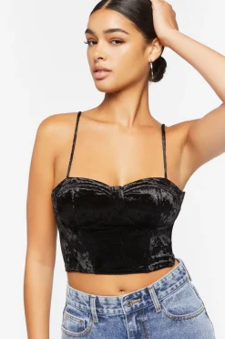 Crushed Velvet Bustier Cami