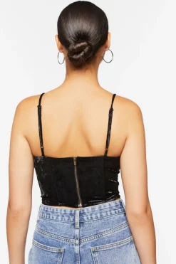 Crushed Velvet Bustier Cami