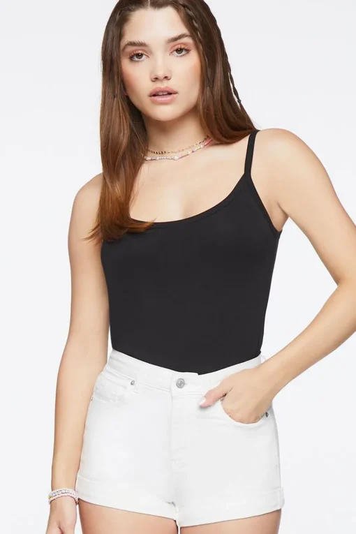 Curvy High-Rise Denim Shorts