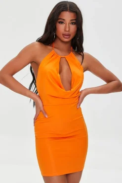 Cutout Halter Mini Dress