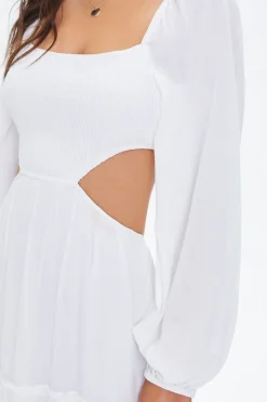 Cutout Maxi Peasant Dress