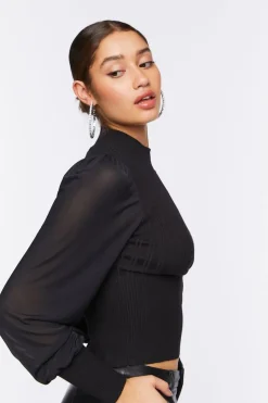 Cutout Sweater-Knit Top