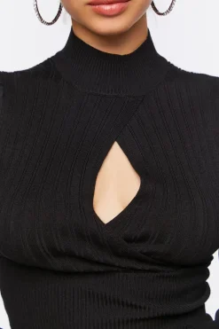 Cutout Sweater-Knit Top
