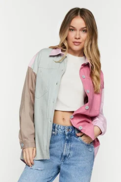 Denim Colorblock Shacket