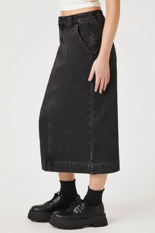Denim Midi Skirt