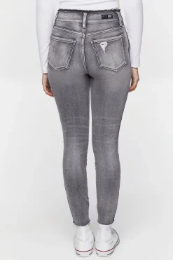 Distressed High-Rise Skinny Jeans
