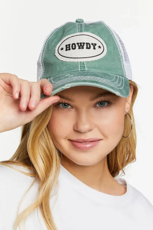 Distressed Howdy Trucker Hat