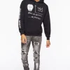 Distressed Paint Splatter Skinny Jeans