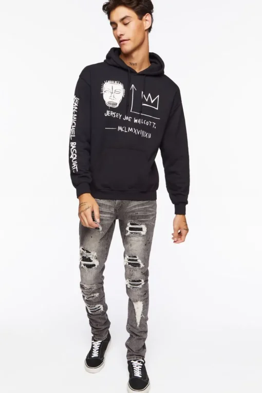 Distressed Paint Splatter Skinny Jeans