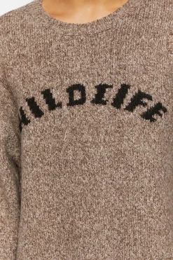Distressed Wildlife Graphic Sweater