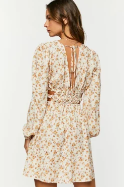 Ditsy Floral Cutout Mini Dress