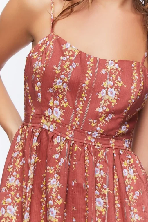 Ditsy Floral Print Cami Romper