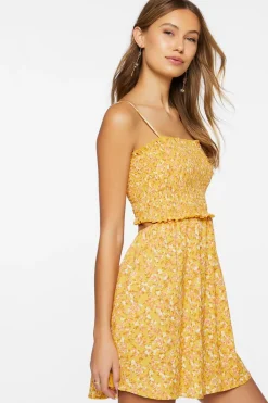 Ditsy Floral Smocked Mini Dress