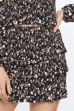Ditsy Floral Smocked Ruffled Skirt