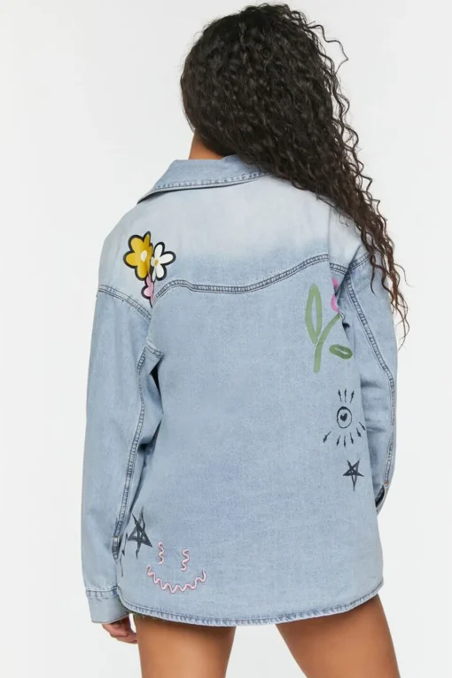 Doodle Graphic Embroideredshacket