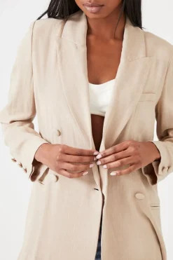Double-Breasted Notched Blazer