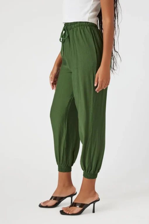 Drawstring High-Rise Joggers