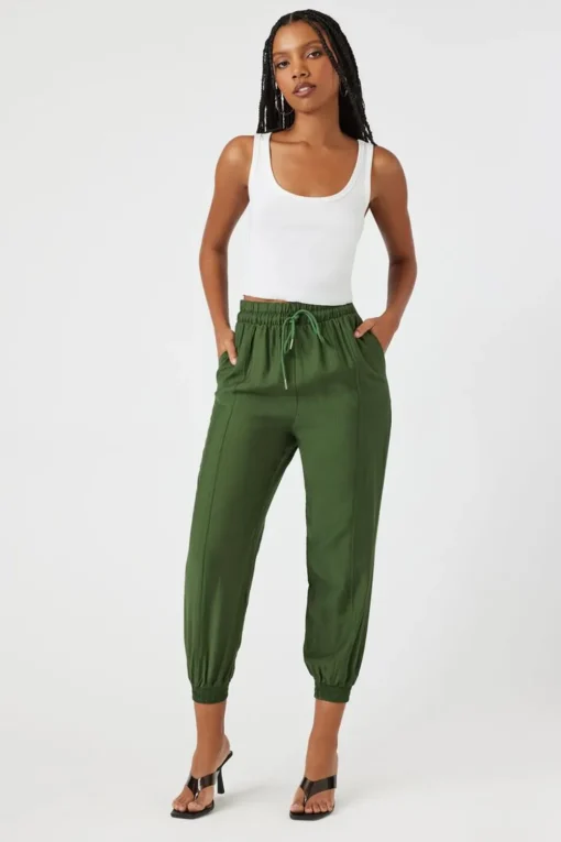 Drawstring High-Rise Joggers