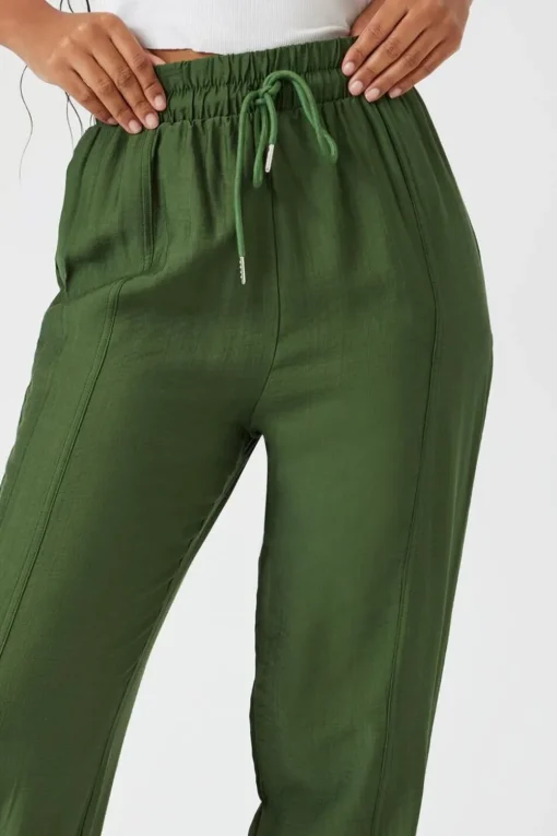 Drawstring High-Rise Joggers