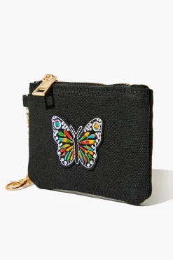 Embroidered Butterfly Coin Purse
