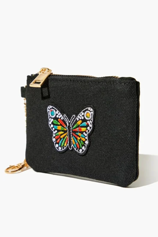 Embroidered Butterfly Coin Purse