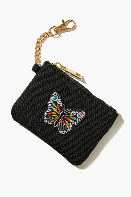 Embroidered Butterfly Coin Purse