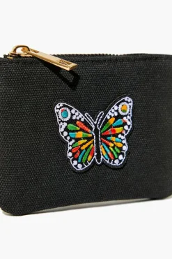Embroidered Butterfly Coin Purse