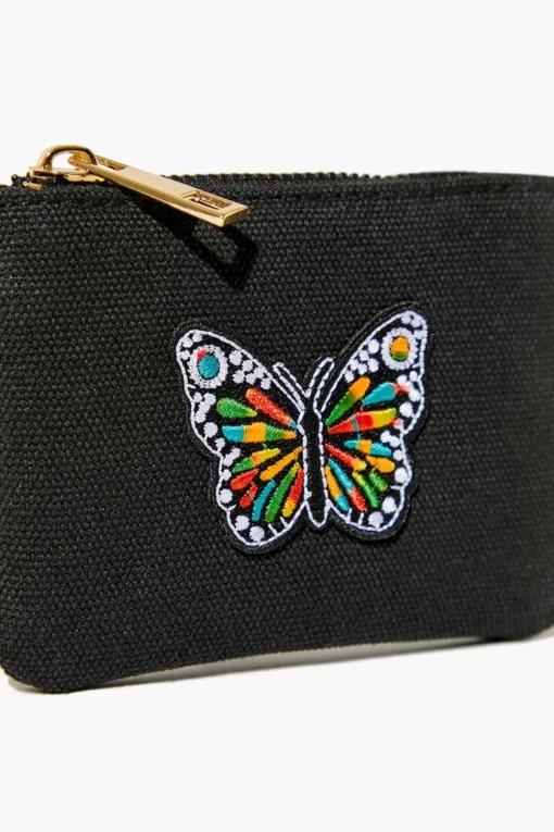 Embroidered Butterfly Coin Purse