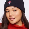 Embroidered Mushroom Beanie