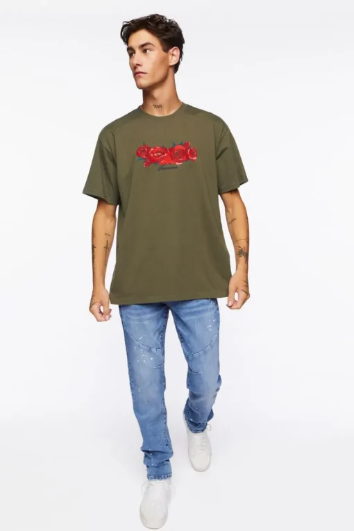 Embroidered Primavera Rose Graphic Tee